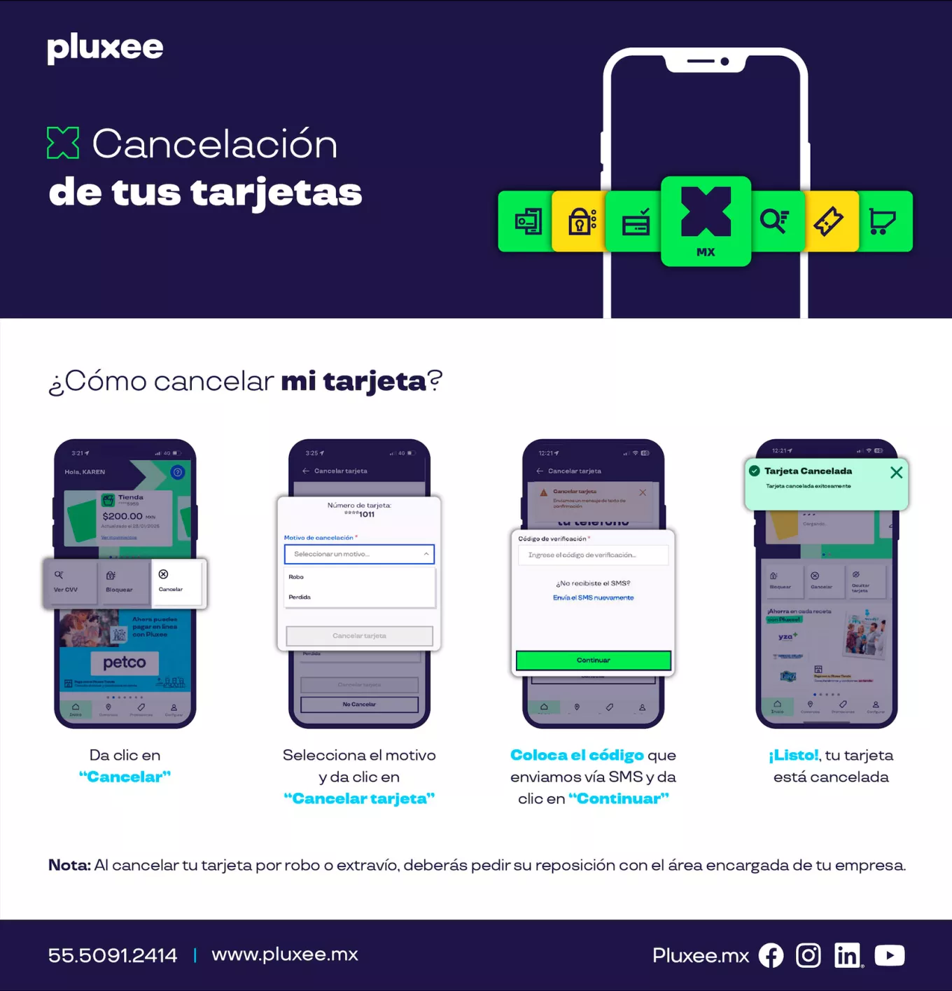 pluxee app cancelacion 
