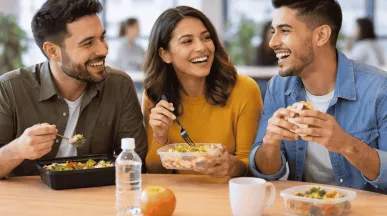 hora de la comida en la oficina